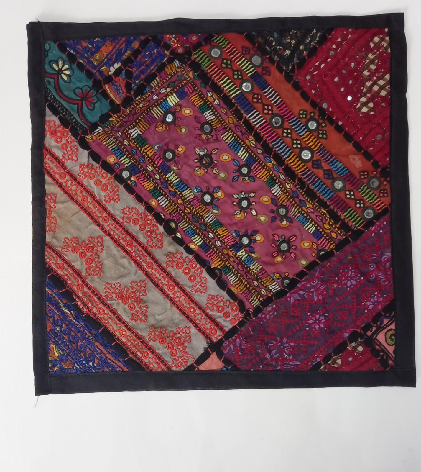 Patch Work Cushion Cover Pakistani Sindhi Patch Work Pakistani