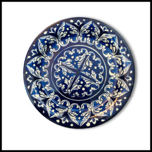 Blue Pottery Plate Size:(D-17 cm)