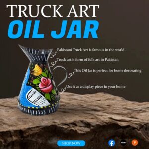 Truck Art Oil Jar (Height-11cm/Capacity 200 ml)