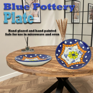 Blue Pottery Plate Size:(D-11 cm) Design 26