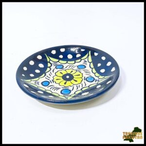 Blue Pottery Plate Size:(D-11 cm) Design 18