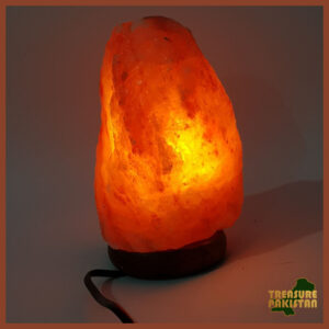 Himalayan Pink Salt Lamp With Wooden Base