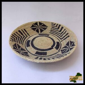 Cane Flat Basket (H-5cm X D-34cm) Design 1