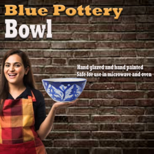 Blue Pottery Bowl Size:(D-10cm)