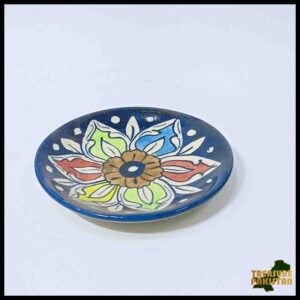 Blue Pottery Plate Size:(D-11 cm) Design 8