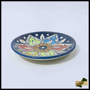 Blue Pottery Plate Size:(D-11 cm) Design 8