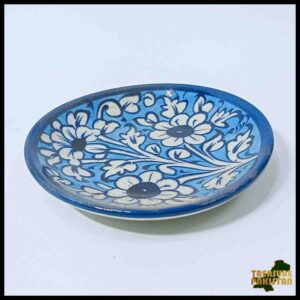 Blue Pottery Plate Size:(D-11 cm) Design 13