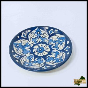 Blue Pottery Plate Size:(D-11 cm) Design 7