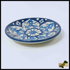 Blue Pottery Plate Size:(D-11 cm) Design 7