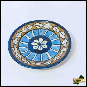Blue Pottery Plate Size:(D-11 cm) Design 10