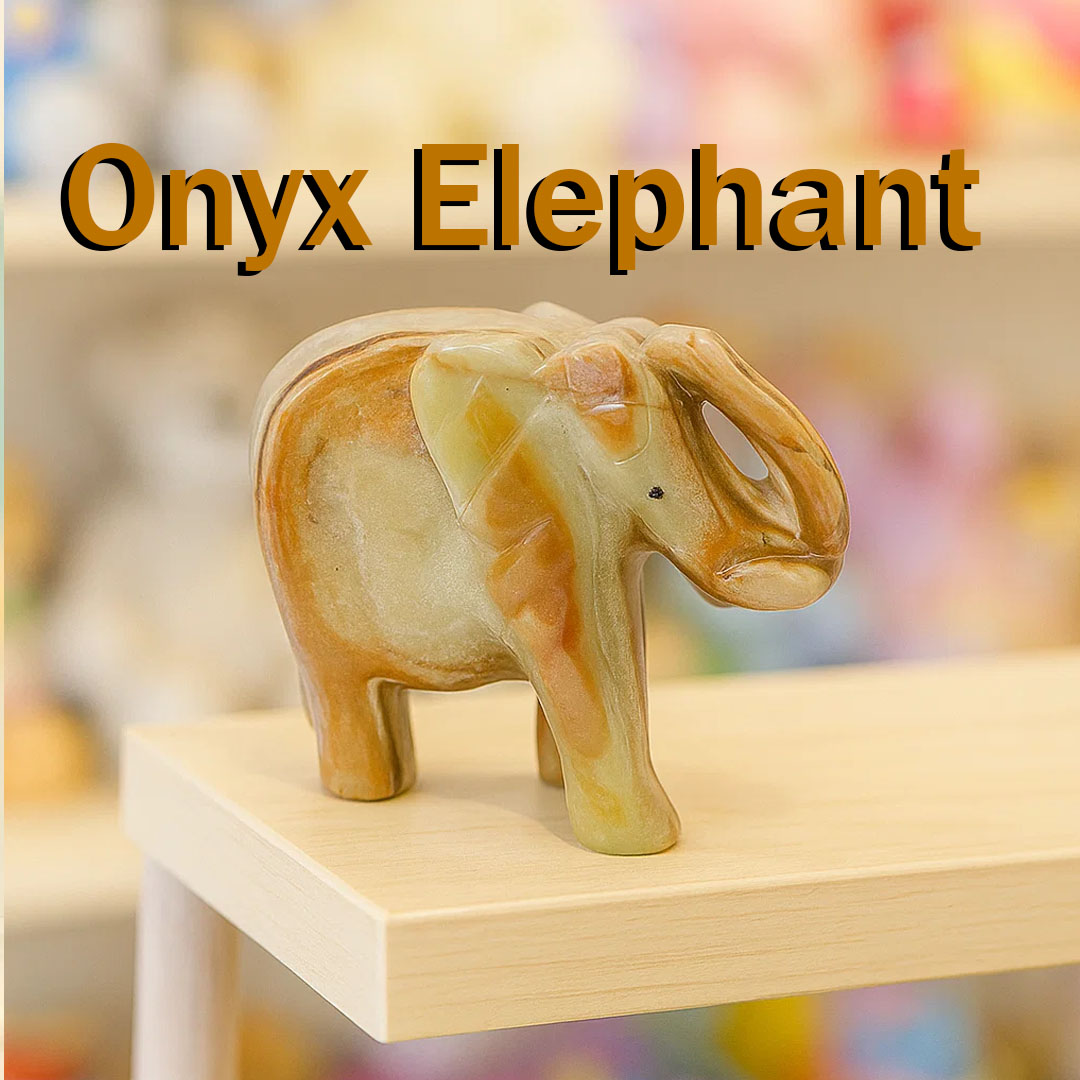 Onyx Elephant (Size : 10 cm)