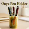 Onyx Pen Holder (Size-H:9cm X W:6cm)