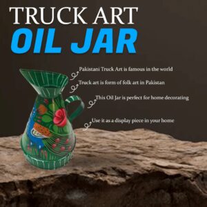 Truck Art Oil Jar (Height-16cm/Capacity 500 ml)