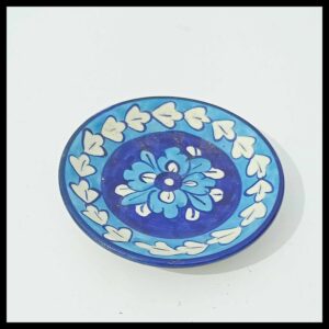Blue Pottery Plate Size:(D-11 cm) Design 1