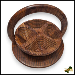 Wooden Dry Fruit Tray Size:(D-29cm)