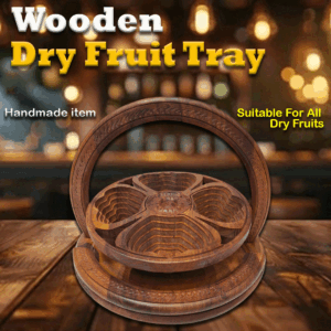 Wooden Dry Fruit Tray Size:(D-29cm)