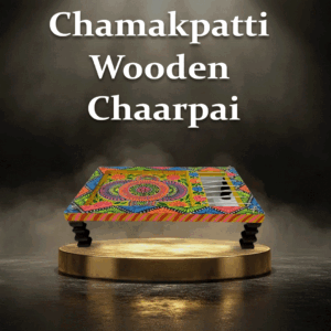 Wooden Chaarpai With Bundi Work