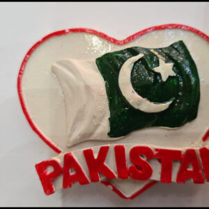 Fridge Magnet/Patriotic Pride: Heart-Shaped Pakistani Flag Magnet