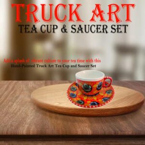 Hand-Painted Truck Art Tea Cup and Saucer Set