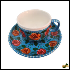 Hand-Painted Truck Art Tea Cup and Saucer Set