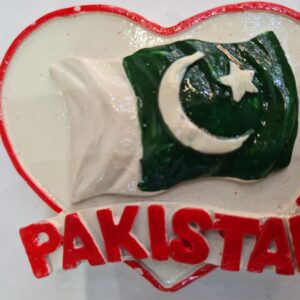 Fridge Magnet/Patriotic Pride: Heart-Shaped Pakistani Flag Magnet