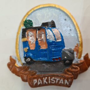 Fridge Magnet/Colorful Ride: Pakistani Rickshaw Art Fridge Magnet