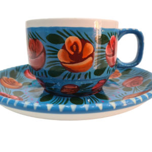 Hand-Painted Truck Art Tea Cup and Saucer Set