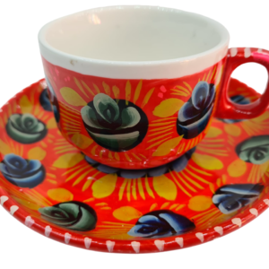 Hand-Painted Truck Art Tea Cup and Saucer Set