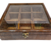 Handcrafted Wooden Masala Box with Glass Lid - Image 7