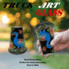 Truck Art Glass/Pakistani Hand painted Glass (2 Piece Set) (Size: H:11cmXD:9cm) - Image 2