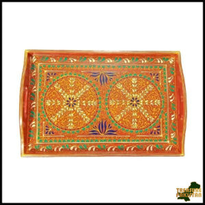 Bundi Work Tray/Pakistani Hand Painted Tray/Homedeccor (Size: L: 45cm, W: 30cm)