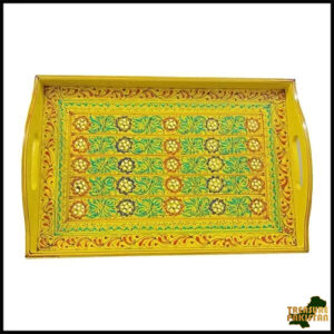 Bundi Work Tray/Pakistani Hand Painted Tray/Homedeccor (Size: L: 45cm, W: 30cm)