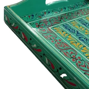 Bundi Work Tray/Pakistani Hand Painted Tray/Homedeccor (Size: L: 45cm, W: 30cm)