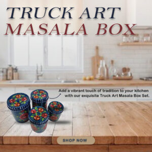 Authentic Pakistani Truck Art Masala Box Set – Colorful Spice Storage