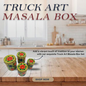 Authentic Pakistani Truck Art Masala Box Set – Colorful Spice Storage