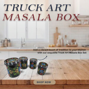 Authentic Pakistani Truck Art Masala Box Set – Colorful Spice Storage