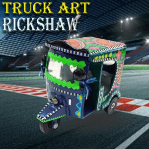 Truck Art Rickshaw (W-10cm:H-9cm)