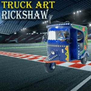 Truck Art Rickshaw (W-10cm:H-9cm)