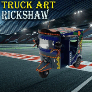 Truck Art Rickshaw (W-10cm:H-9cm)