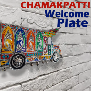 Metal Truck Wall Hanging – Pakistani Truck Art – Bright Chamakpatti Décor for Household and Workplace