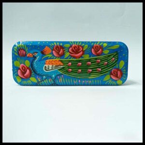 Hand-Painted Pakistani Truck Art Pencil Box – Unique Traditional Craft for Stationery Lovers