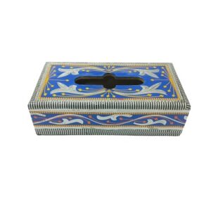 Chamakpatti Tissue Box – Handcrafted Pakistani Decorative Tissue Holder – Vibrant Art for Stylish Home Decor