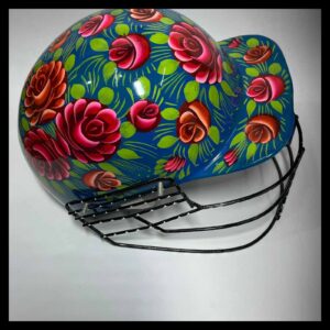 Pakistani Truck Art Cricket Helmet – Hand-Painted Traditional Helmet for Home Decor & Gifts