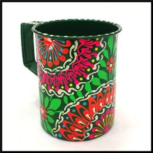 Vibrant Hand-Painted Truck Art Mug – Traditional Pakistani Chamakpatti Design – Unique Artisan Gift