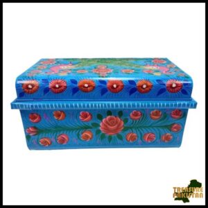 Truck Art Trunk – Handcrafted Storage Chest (39x18x25 cm) with Traditional Pakistani Design