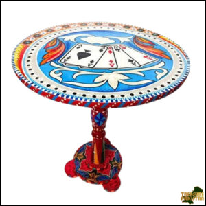 Truck Art Wooden Table (D-45.72 cm | H:53.34 cm)