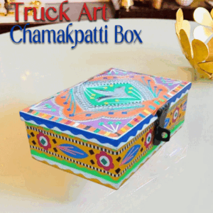 Chamakpatti Box: Real Truck Art Design for Storage and Decoration (W-16, H-11 cm)