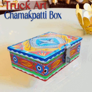 Chamakpatti Box: Real Truck Art Design for Storage and Decoration (W-16, H-11 cm)