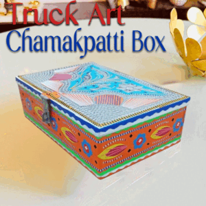 Chamakpatti Box: Real Truck Art Design for Storage and Decoration (W-25, H-17 cm)