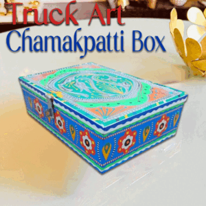 Chamakpatti Box: Real Truck Art Design for Storage and Decoration (W-27, H-19 cm)